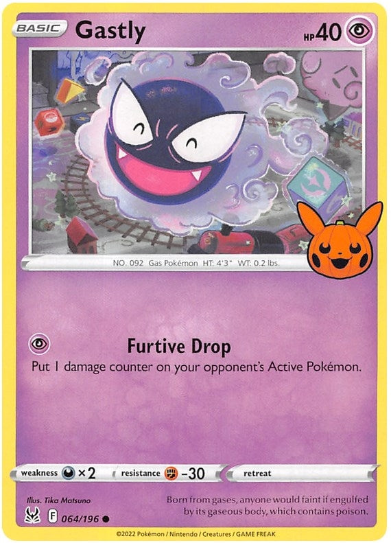 Image for Gastly (064/196) (Trick or Trade BOOster Bundle 2023) (TTBB23) - Pokemon