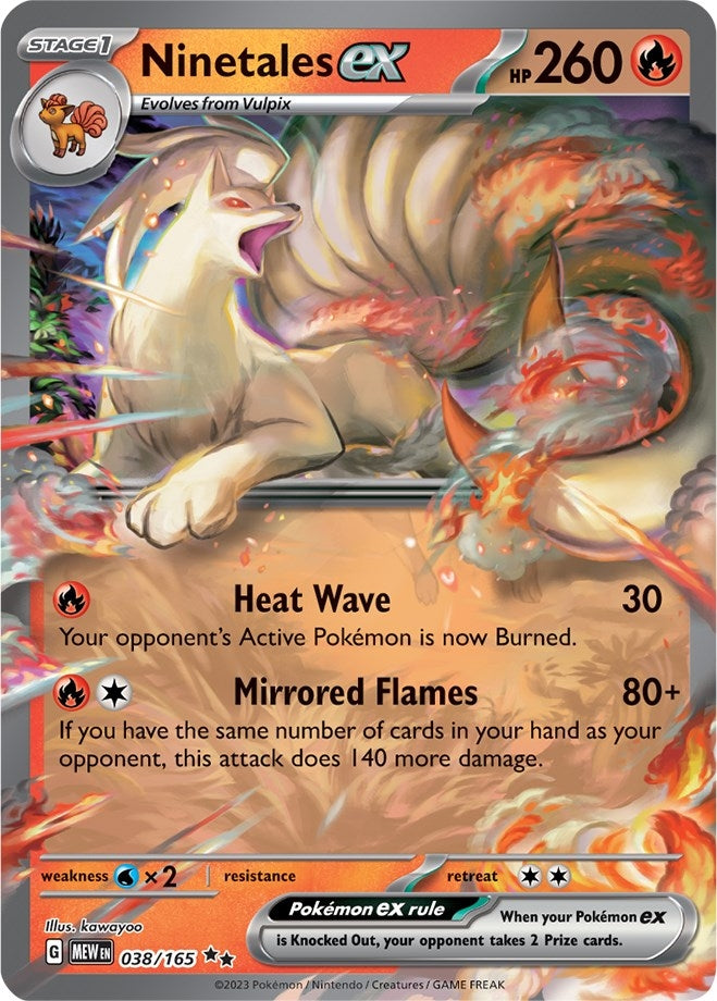 Image for Ninetales ex (038/165) (SV: Scarlet & Violet 151) (MEW) - Pokemon