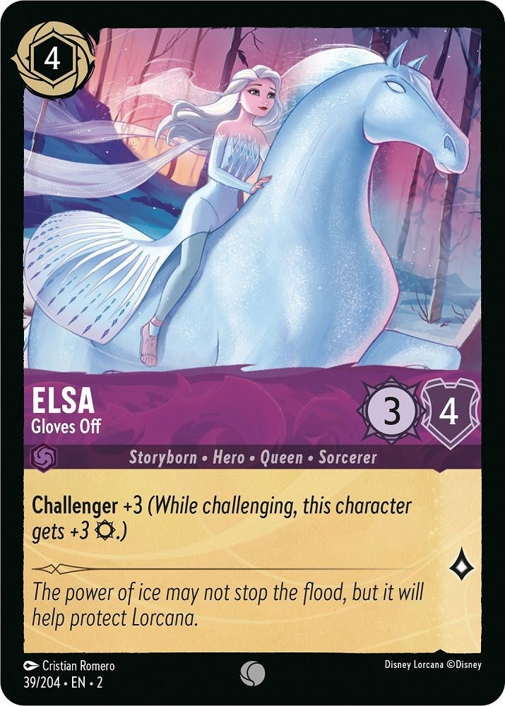 Image for Elsa - Gloves Off (39/204) (Rise of the Floodborn) (2) - Disney Lorcana