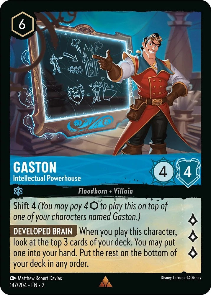 Image for Gaston - Intellectual Powerhouse (147/204) (Rise of the Floodborn) (2) - Disney Lorcana