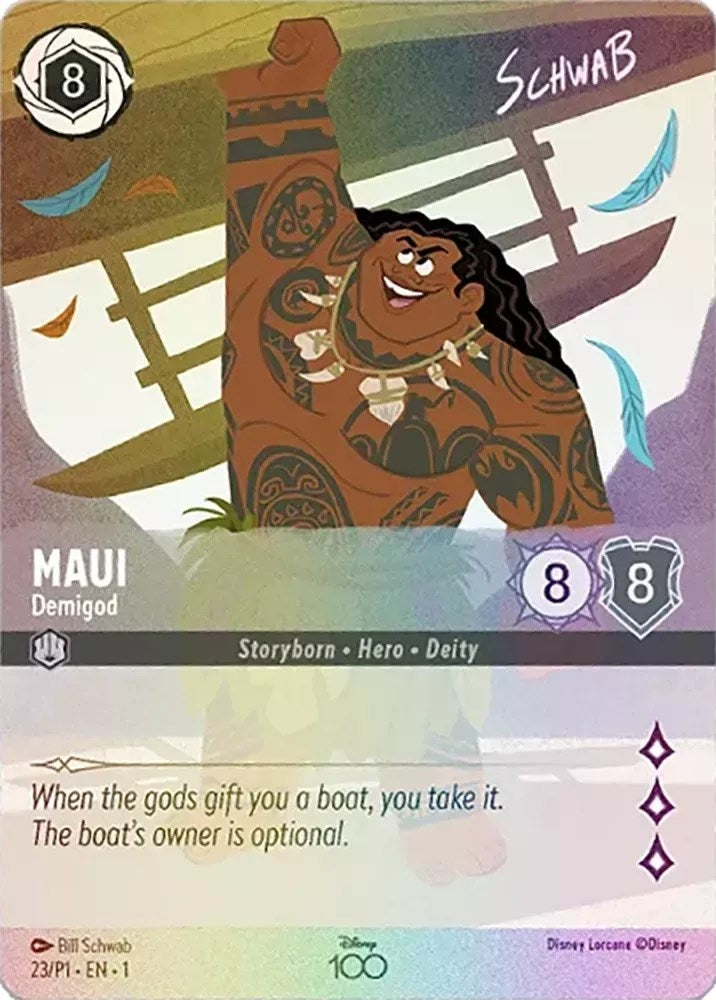 Image for Maui - Demigod (Alternate Art) (23) (Disney100 Promos) (D100) - Disney Lorcana