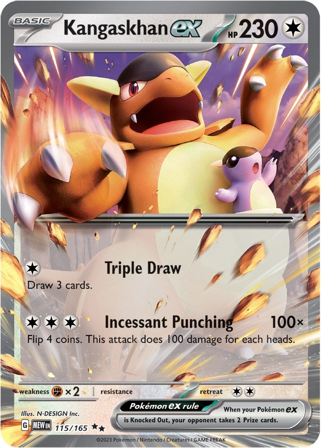 Image for Kangaskhan ex (115/165) (SV: Scarlet & Violet 151) (MEW) - Pokemon