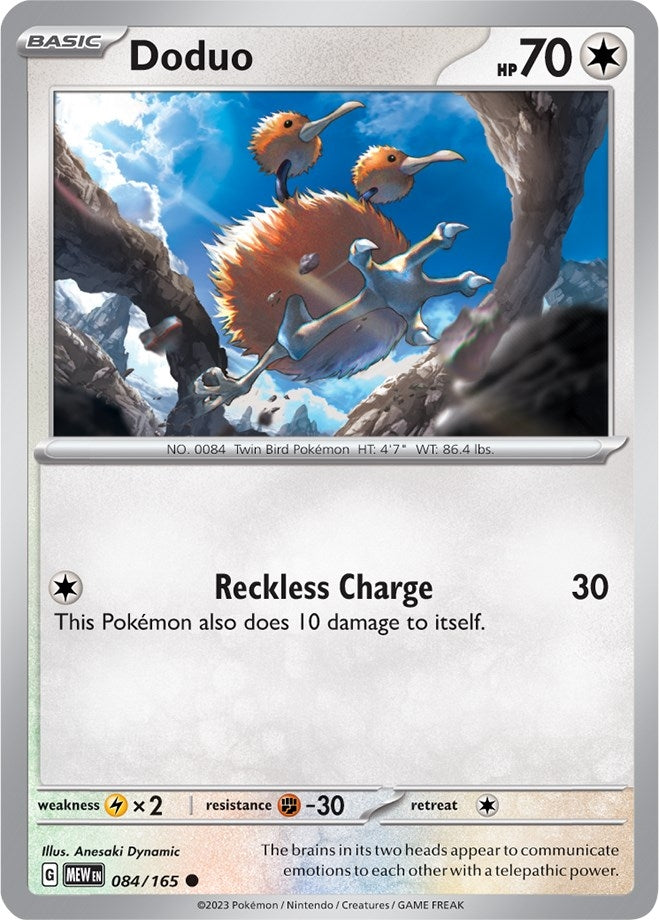 Image for Doduo (084/165) (SV: Scarlet & Violet 151) (MEW) - Pokemon