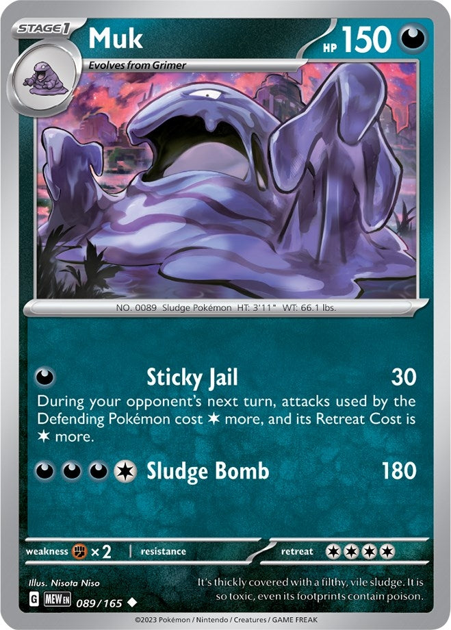 Image for Muk (089/165) (SV: Scarlet & Violet 151) (MEW) - Pokemon
