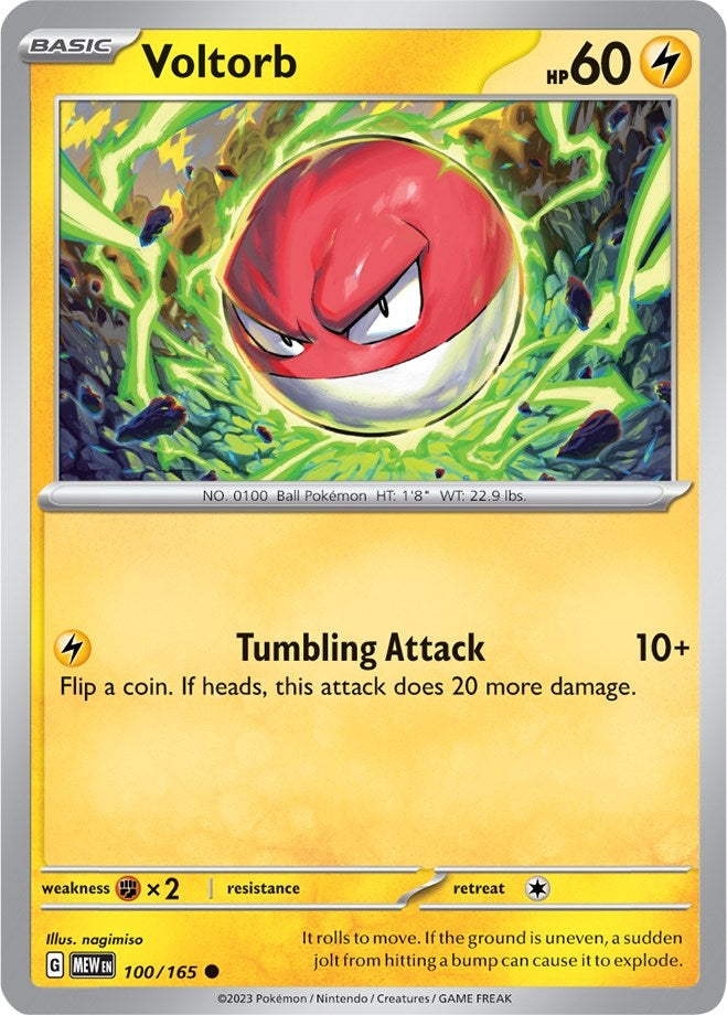 Image for Voltorb (100/165) (SV: Scarlet & Violet 151) (MEW) - Pokemon