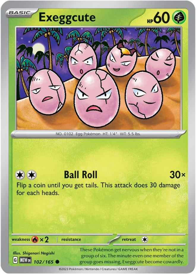 Image for Exeggcute (102/165) (SV: Scarlet & Violet 151) (MEW) - Pokemon