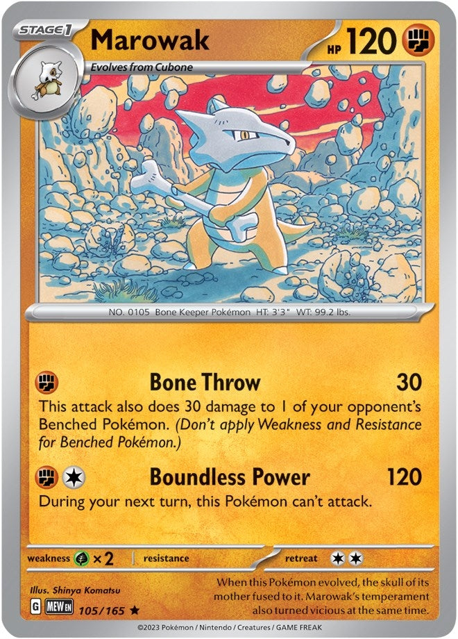 Image for Marowak (105/165) (SV: Scarlet & Violet 151) (MEW) - Pokemon