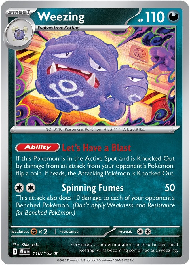 Image for Weezing (110/165) (SV: Scarlet & Violet 151) (MEW) - Pokemon
