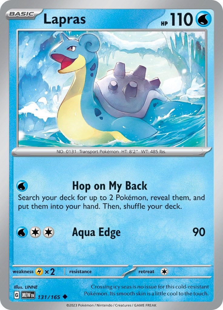Image for Lapras (131/165) (SV: Scarlet & Violet 151) (MEW) - Pokemon