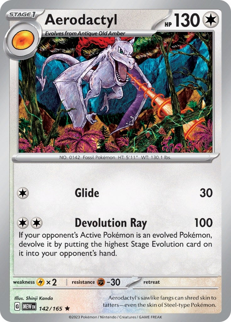 Image for Aerodactyl (142/165) (SV: Scarlet & Violet 151) (MEW) - Pokemon