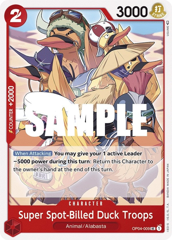 Image for Super Spot-Billed Duck Troops (OP04-009) (Kingdoms of Intrigue) (OP04) - One Piece Card Game