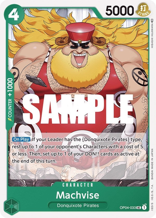 Image for Machvise (OP04-033) (Kingdoms of Intrigue) (OP04) - One Piece Card Game