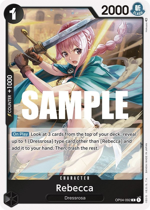 Image for Rebecca (092) (OP04-092) (Kingdoms of Intrigue) (OP04) - One Piece Card Game