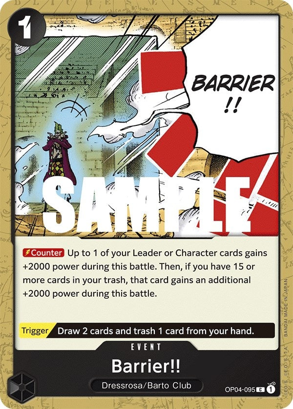 Image for Barrier!! (OP04-095) (Kingdoms of Intrigue) (OP04) - One Piece Card Game