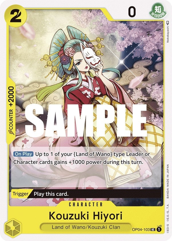 Image for Kouzuki Hiyori (OP04-103) (Kingdoms of Intrigue) (OP04) - One Piece Card Game