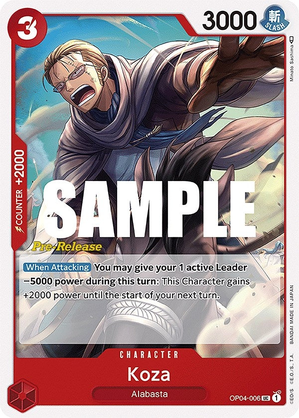 Image for Koza (OP04-006) (Kingdoms of Intrigue Pre-Release Cards) (OP04 PRE) - One Piece Card Game