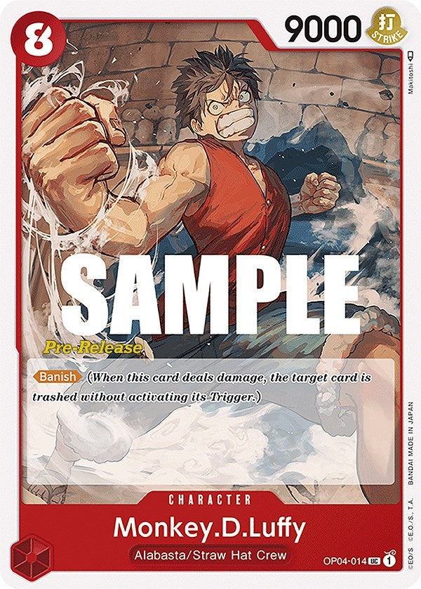 Image for Monkey.D.Luffy (OP04-014) (Kingdoms of Intrigue Pre-Release Cards) (OP04 PRE) - One Piece Card Game
