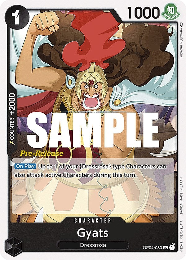 Image for Gyats (OP04-080) (Kingdoms of Intrigue Pre-Release Cards) (OP04 PRE) - One Piece Card Game