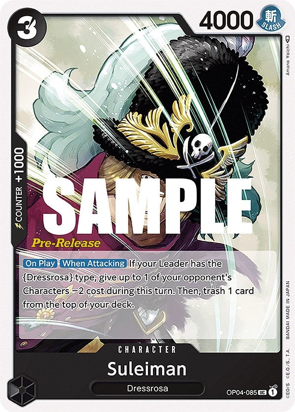 Image for Suleiman (OP04-085) (Kingdoms of Intrigue Pre-Release Cards) (OP04 PRE) - One Piece Card Game
