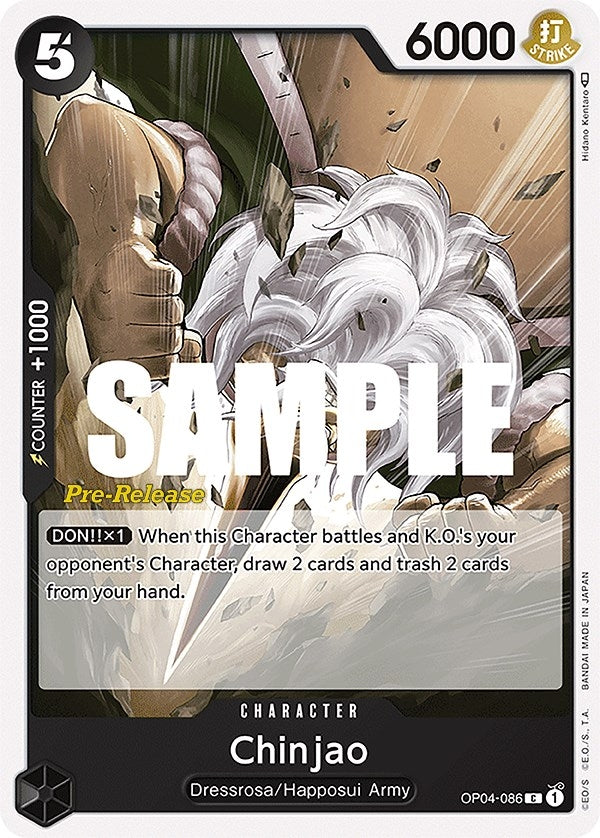 Image for Chinjao (OP04-086) (Kingdoms of Intrigue Pre-Release Cards) (OP04 PRE) - One Piece Card Game