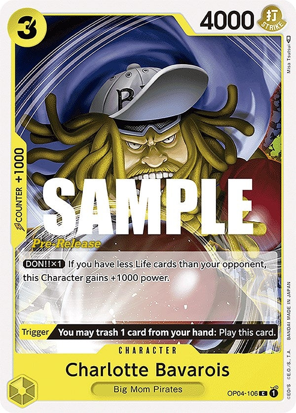Image for Charlotte Bavarois (OP04-106) (Kingdoms of Intrigue Pre-Release Cards) (OP04 PRE) - One Piece Card Game