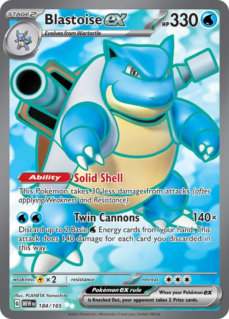 Image for Blastoise ex (184/165) (SV: Scarlet & Violet 151) (MEW) - Pokemon