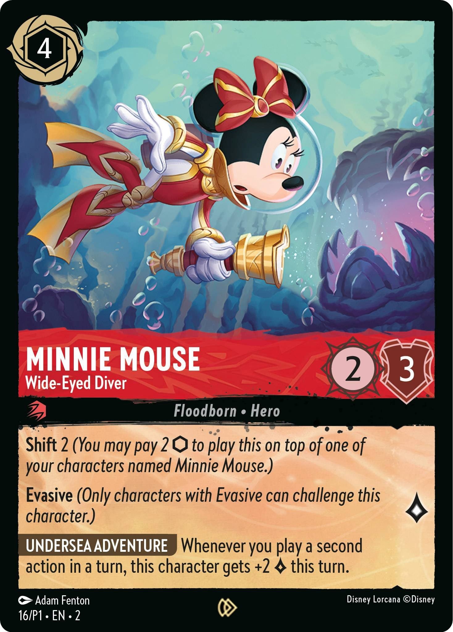 Image for Minnie Mouse - Wide-Eyed Diver (16) (Disney Lorcana Promo Cards) (DLPC) - Disney Lorcana
