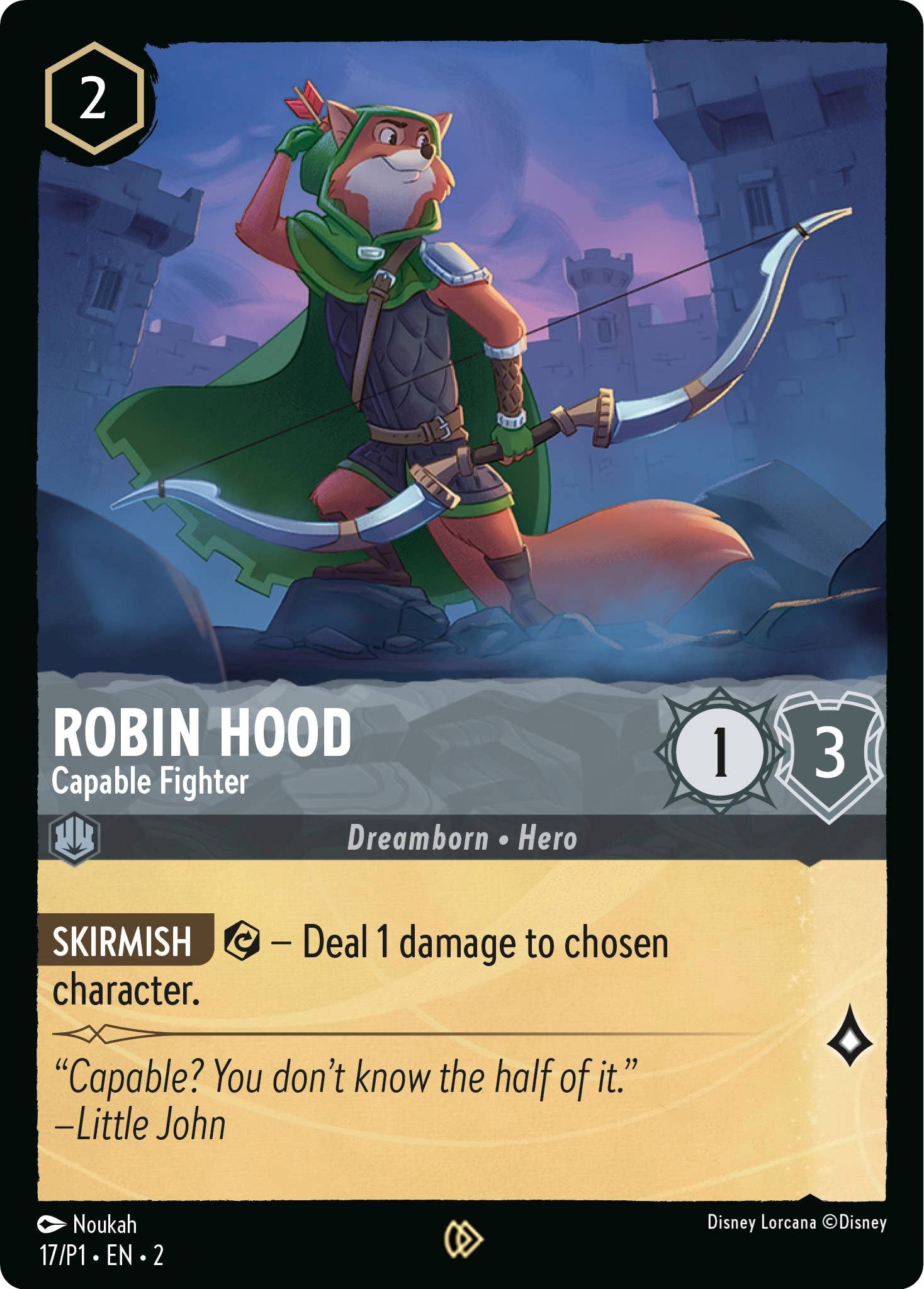 Image for Robin Hood - Capable Fighter (17) (Disney Lorcana Promo Cards) (DLPC) - Disney Lorcana