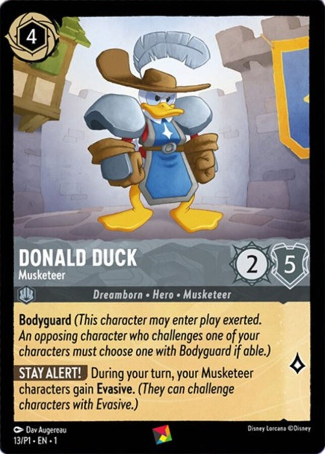 Image for Donald Duck - Musketeer (13) (Disney Lorcana Promo Cards) (DLPC) - Disney Lorcana
