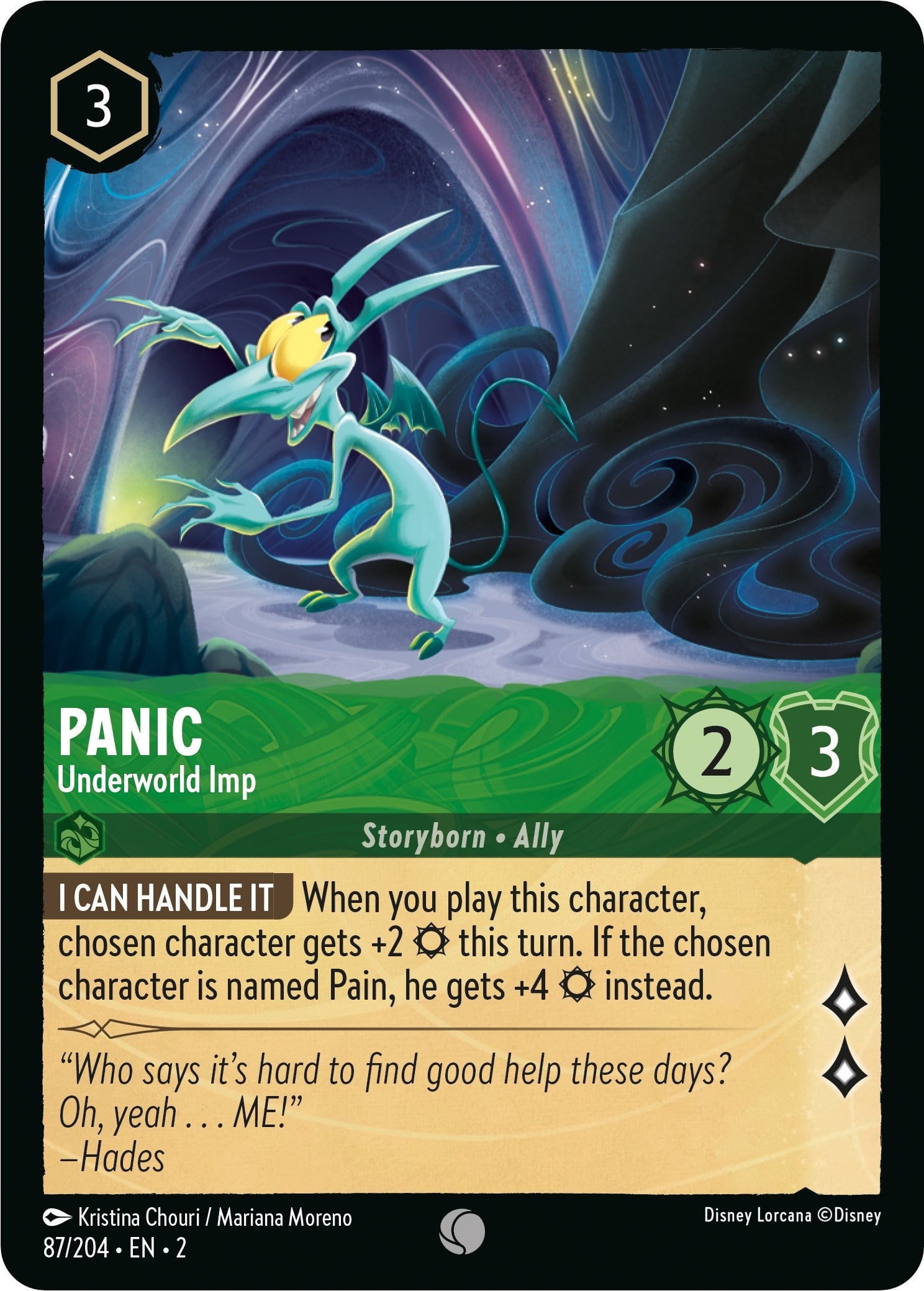 Image for Panic - Underworld Imp (87/204) (Rise of the Floodborn) (2) - Disney Lorcana