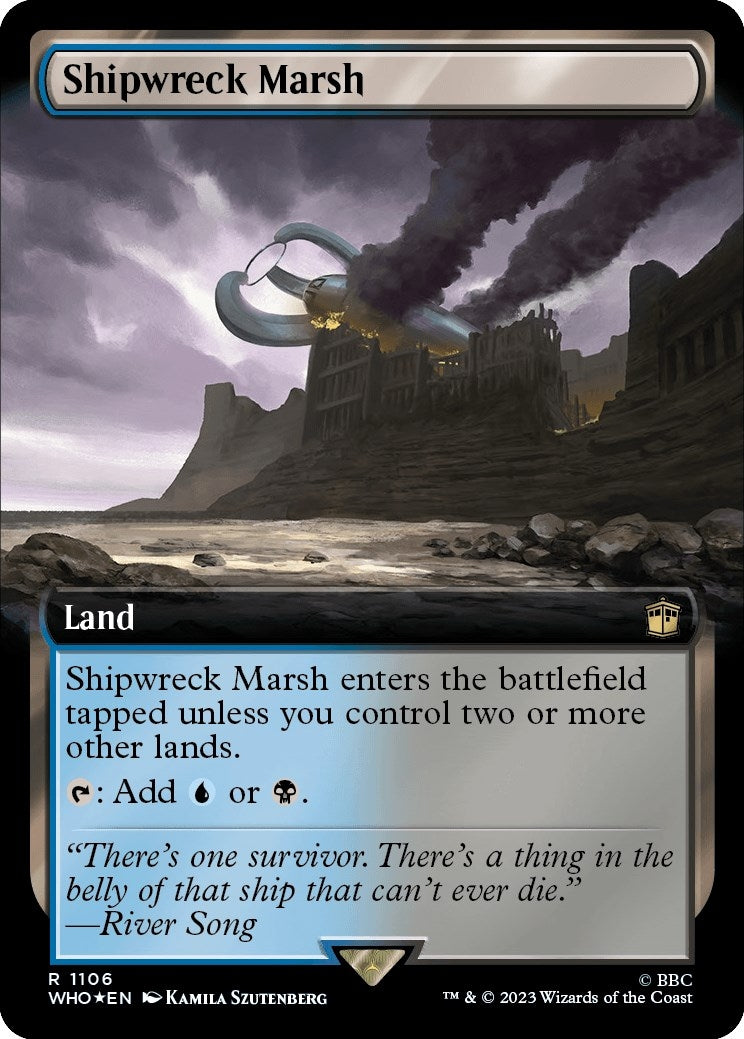 Shipwreck Marsh (Extended Art) (Surge Foil) (1106) (Universes Beyond: Doctor Who) - PokeBox USA