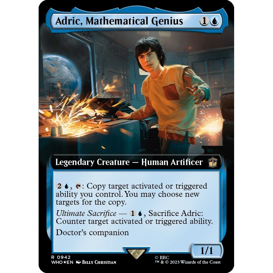 Adric, Mathematical Genius (Extended Art) (Surge Foil) (942) (Universes Beyond: Doctor Who) - PokeBox USA