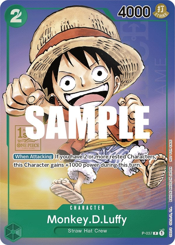 Image for Monkey.D.Luffy (037) (1st Anniversary Tournament) (P-037) (One Piece Promotion Cards) (OP-PR) - One Piece Card Game
