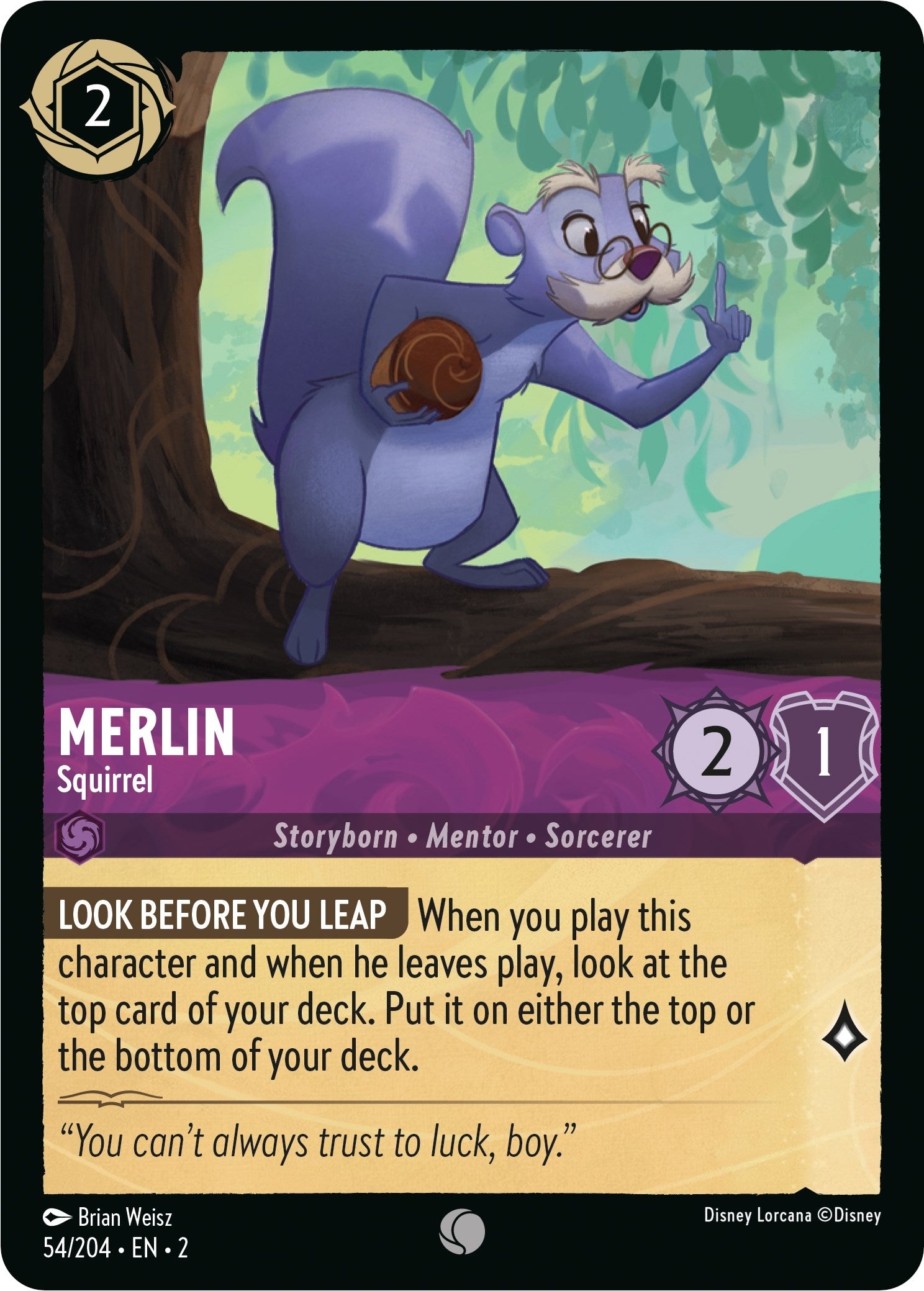 Image for Merlin - Squirrel (54/204) (Rise of the Floodborn) (2) - Disney Lorcana