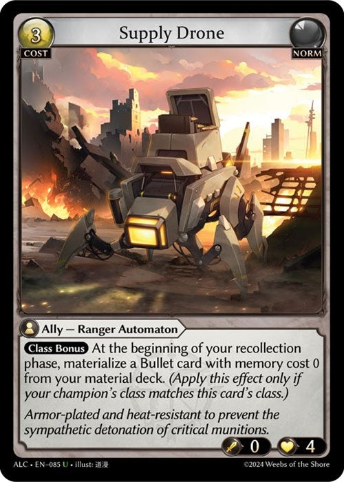 Image for Supply Drone (085) (Alchemical Revolution) (ALC) - Grand Archive TCG