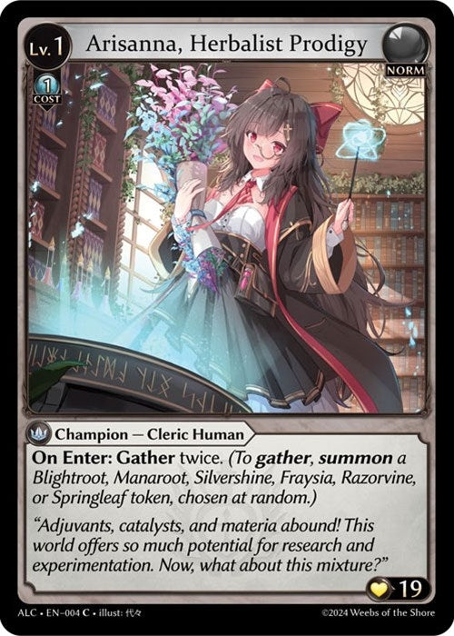 Image for Arisanna, Herbalist Prodigy (004) (Alchemical Revolution) (ALC) - Grand Archive TCG