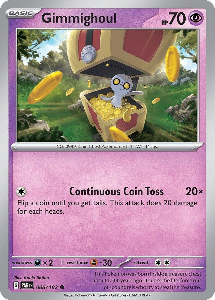 Image for Gimmighoul (088/182) (SV04: Paradox Rift) - Pokemon