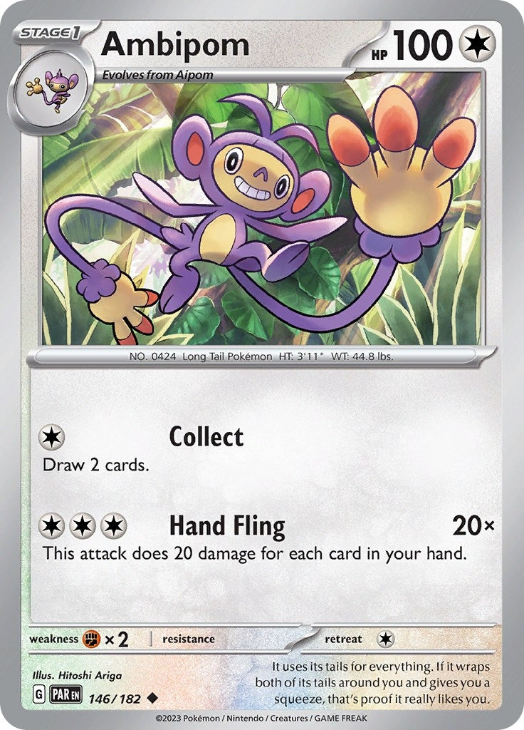 Image for Ambipom (146/182) (SV04: Paradox Rift) - Pokemon