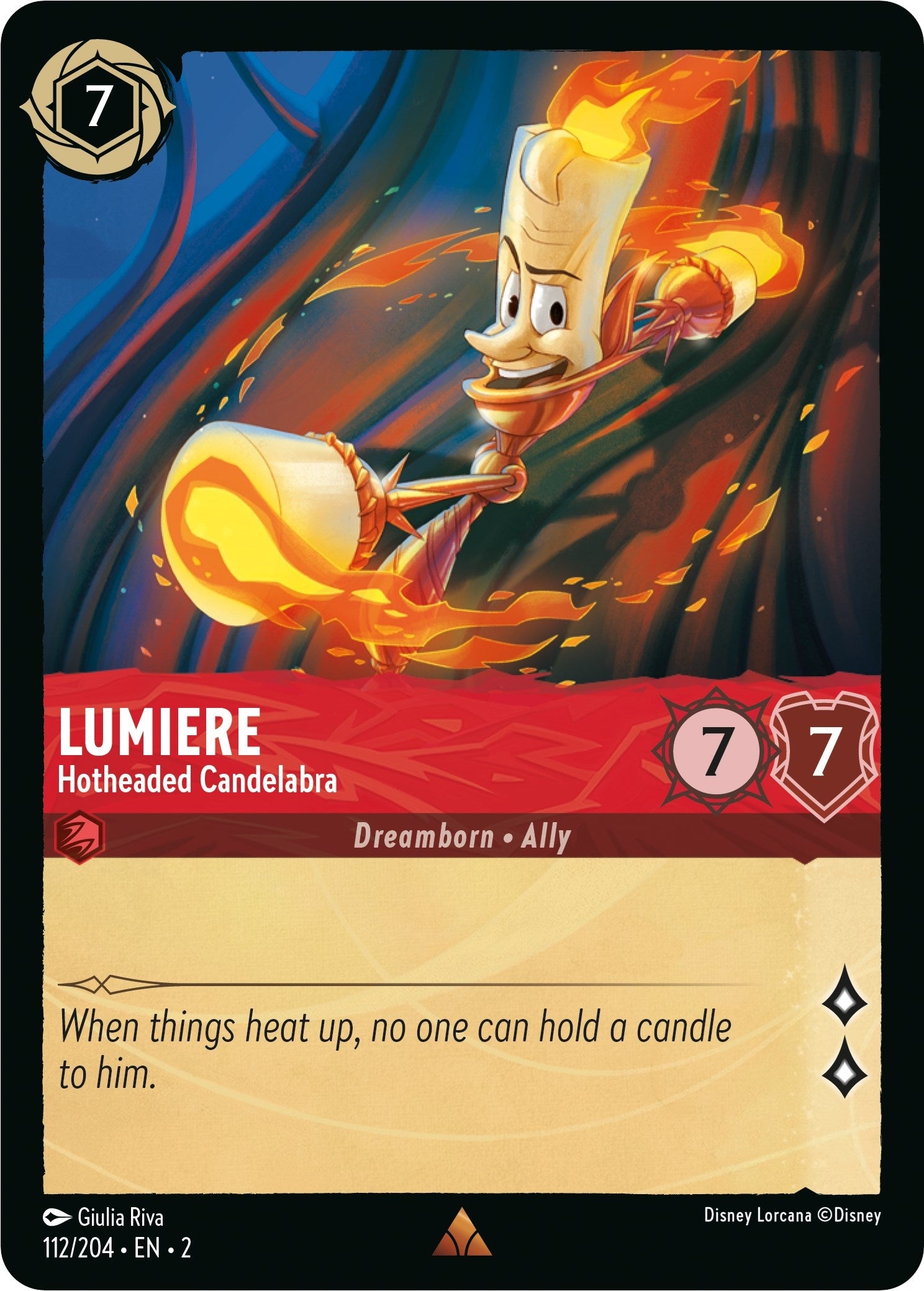 Image for Lumiere - Hotheaded Candelabra (112/204) (Rise of the Floodborn) (2) - Disney Lorcana