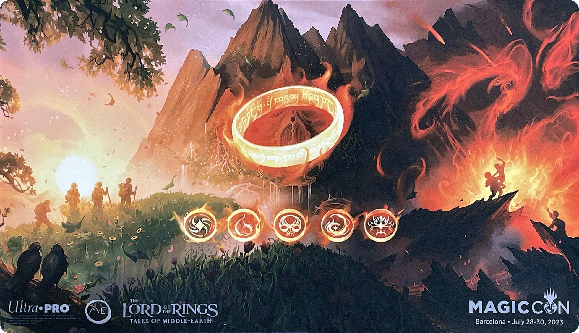 Image for MagicCon Barcelona 2023 Lord of the Rings Key Art Standard Gaming Playmat for Magic: The Gathering - Playmats