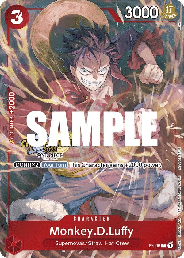 Image for Monkey.D.Luffy (006) (CS 2023 Celebration Pack) (P-006) (One Piece Promotion Cards) (OP-PR) - One Piece Card Game