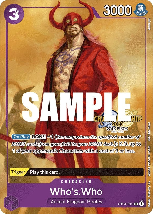 Image for Who's.Who (CS 2023 Celebration Pack) (ST04-010) (One Piece Promotion Cards) (OP-PR) - One Piece Card Game