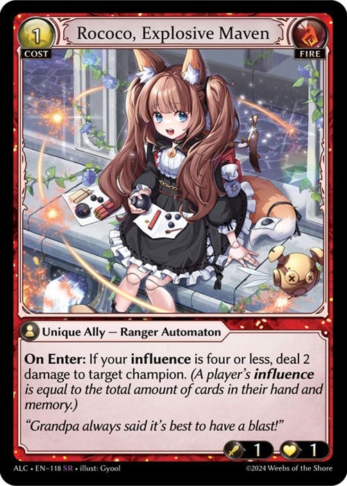 Image for Rococo, Explosive Maven (118) (Alchemical Revolution) (ALC) - Grand Archive TCG