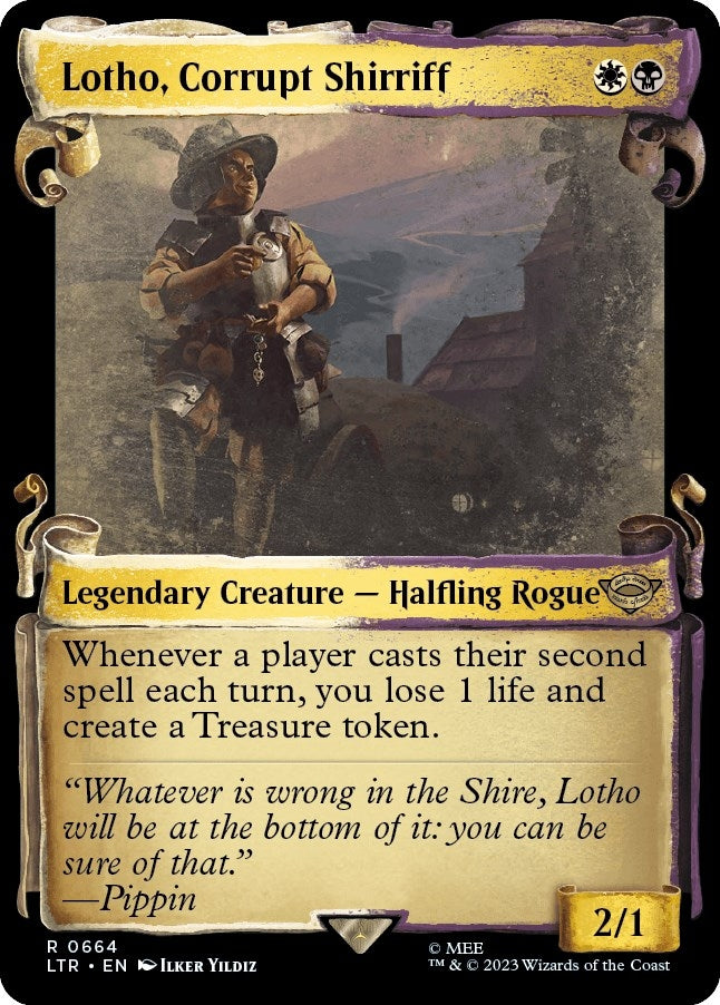 Lotho, Corrupt Shirriff (Showcase Scrolls) (664) (Universes Beyond: The Lord of the Rings: Tales of Middle-earth)
