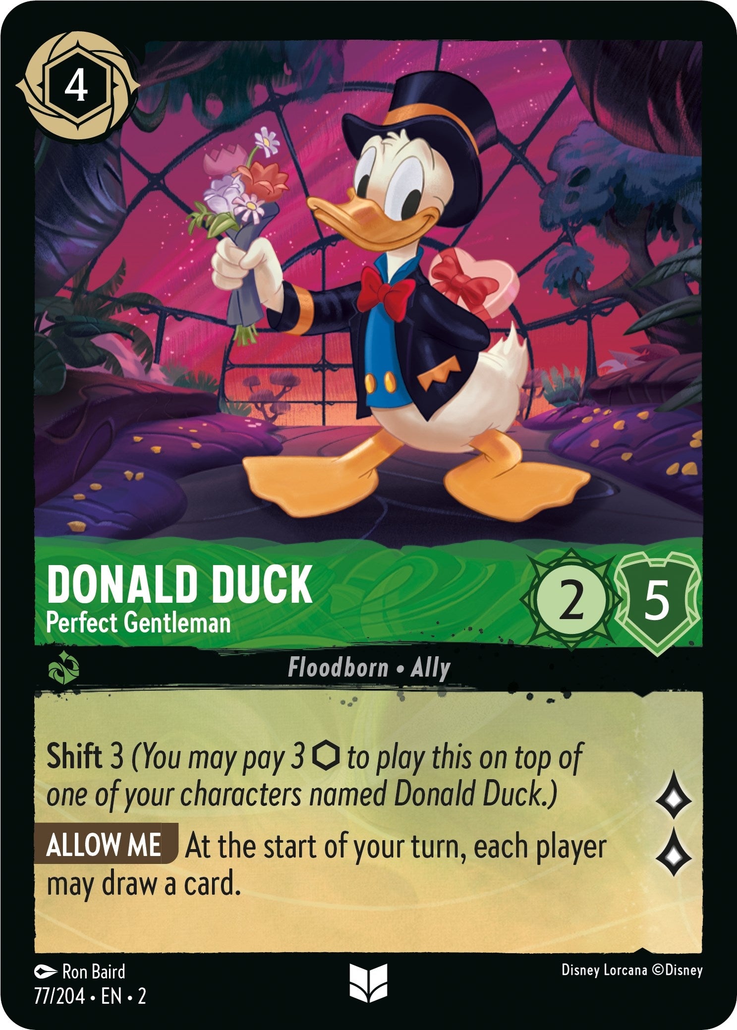 Image for Donald Duck - Perfect Gentleman (77/204) (Rise of the Floodborn) (2) - Disney Lorcana