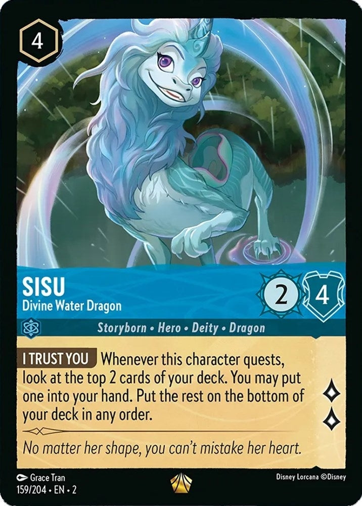 Image for Sisu - Divine Water Dragon (159/204) (Rise of the Floodborn) (2) - Disney Lorcana