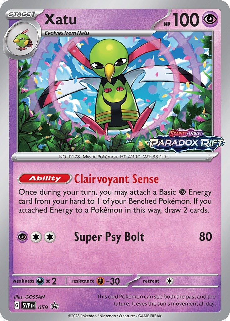 Image for Xatu - 059 (Prerelease) (059) (SV: Scarlet & Violet Promo Cards) (SVP) - Pokemon