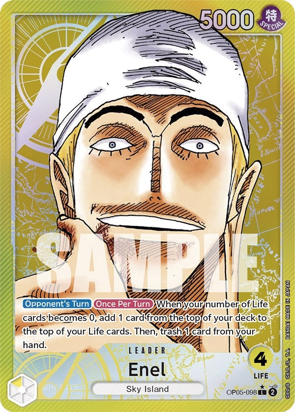 Image for Enel (098) (Alternate Art) (OP05-098) (Awakening of the New Era) (OP05) - One Piece Card Game