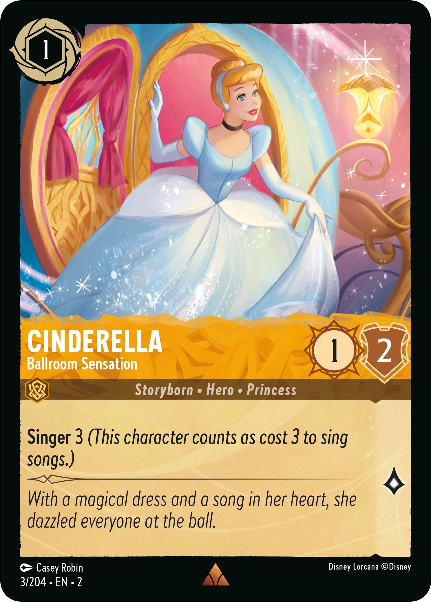 Image for Cinderella - Ballroom Sensation (3/204) (Rise of the Floodborn) (2) - Disney Lorcana