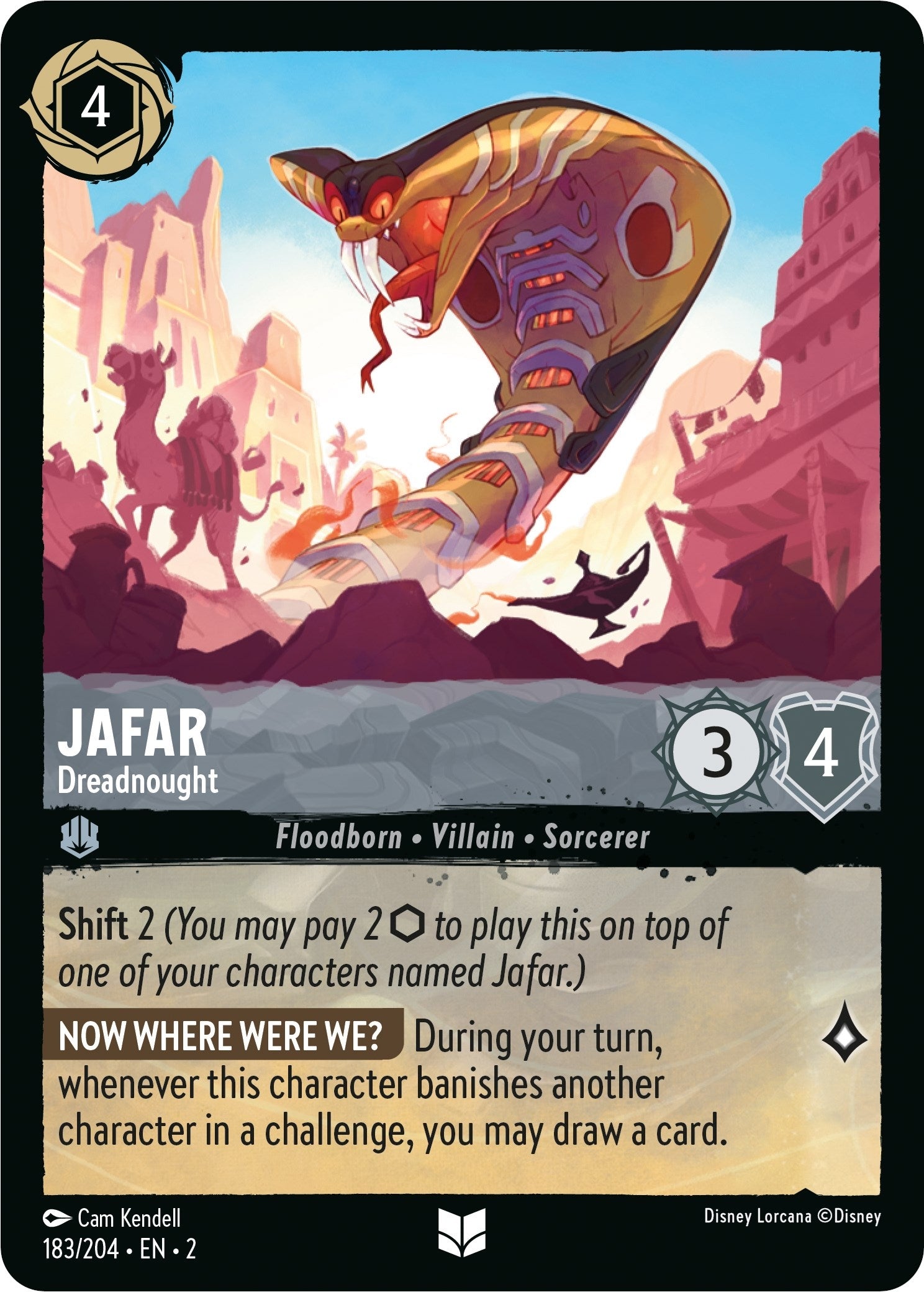 Image for Jafar - Dreadnought (183/204) (Rise of the Floodborn) (2) - Disney Lorcana
